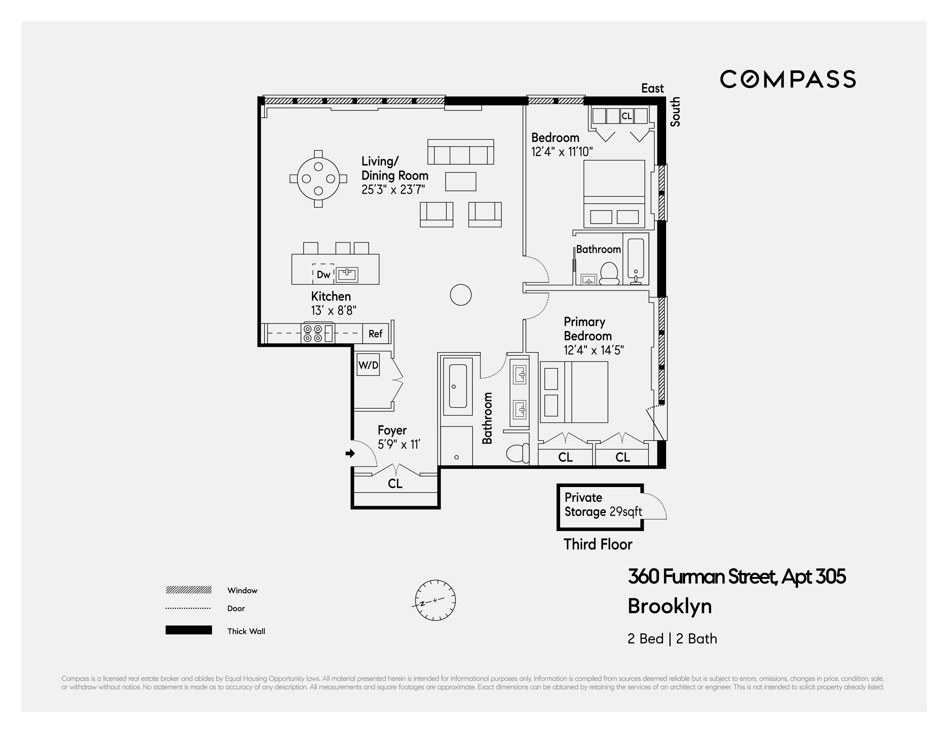 Floorplan for 360 Furman Street, 305