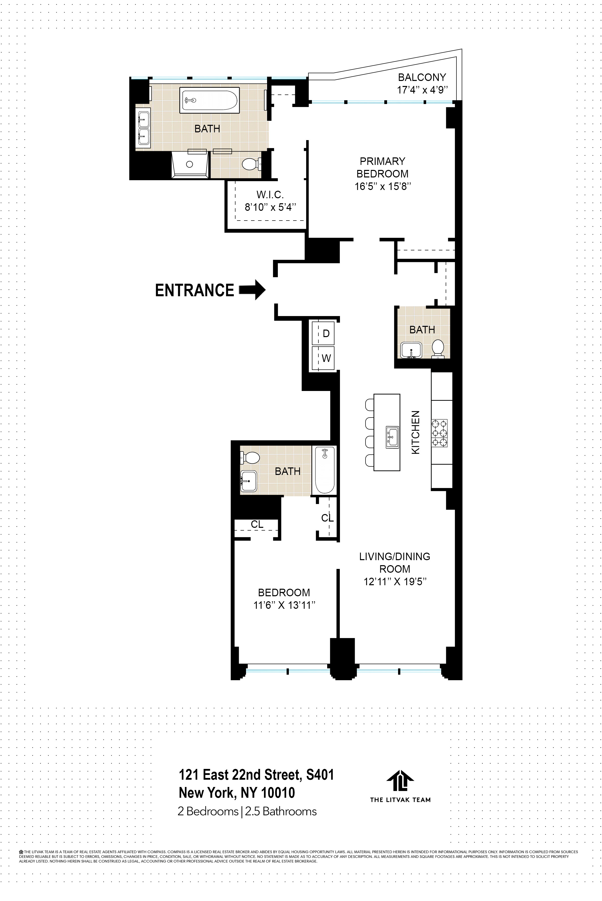 Floorplan for 121 East 22nd Street, S401