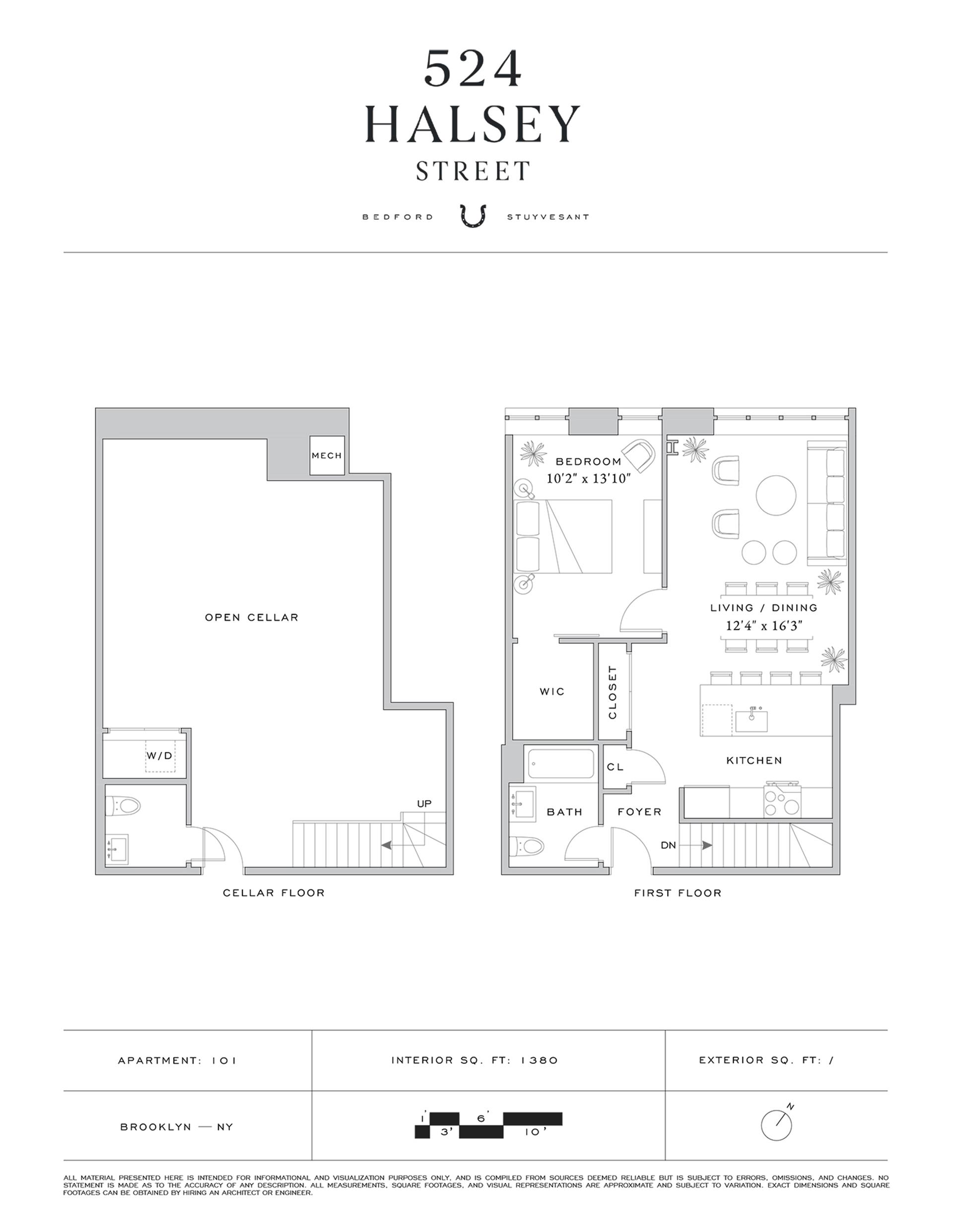 Floorplan for 524 Halsey Street, 101