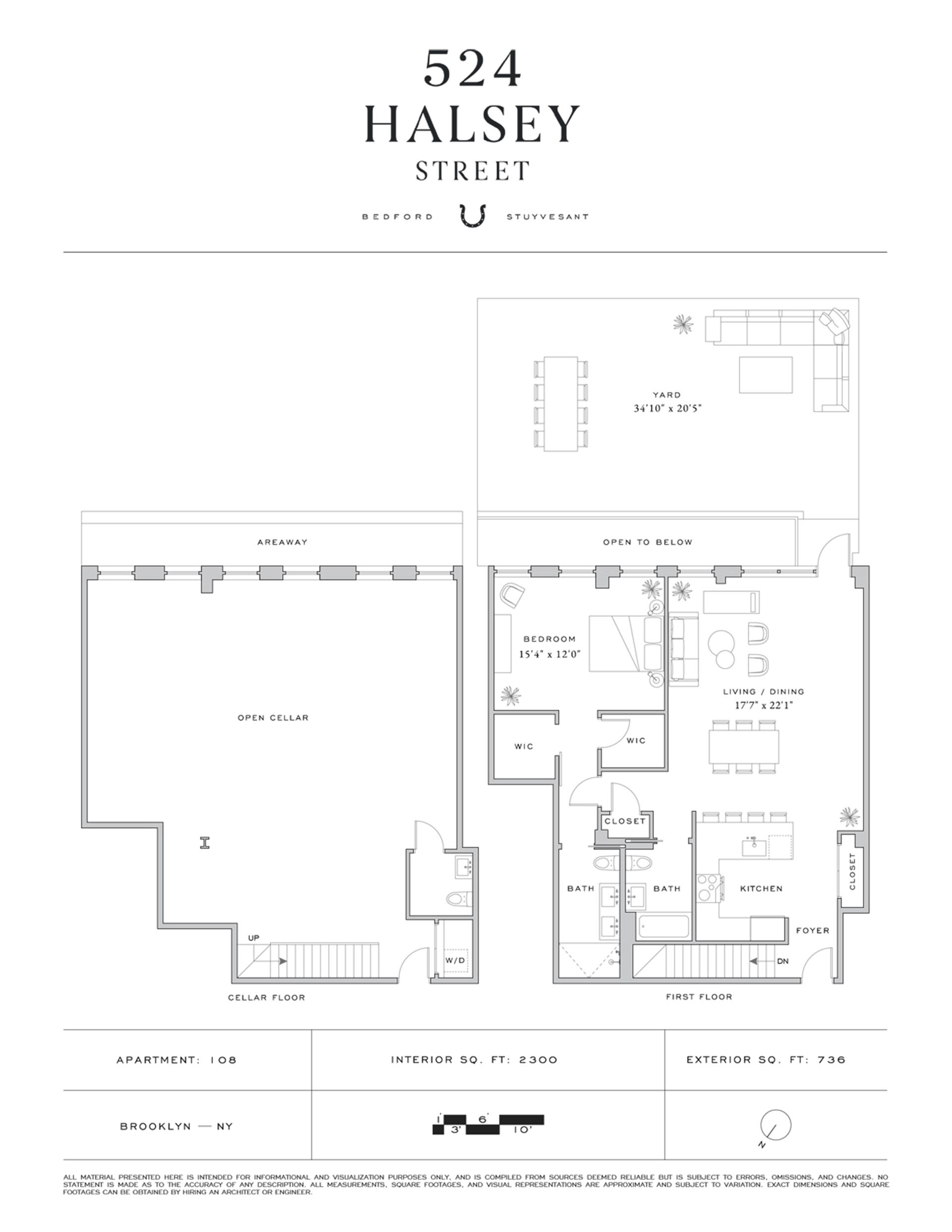 Floorplan for 524 Halsey Street, 108