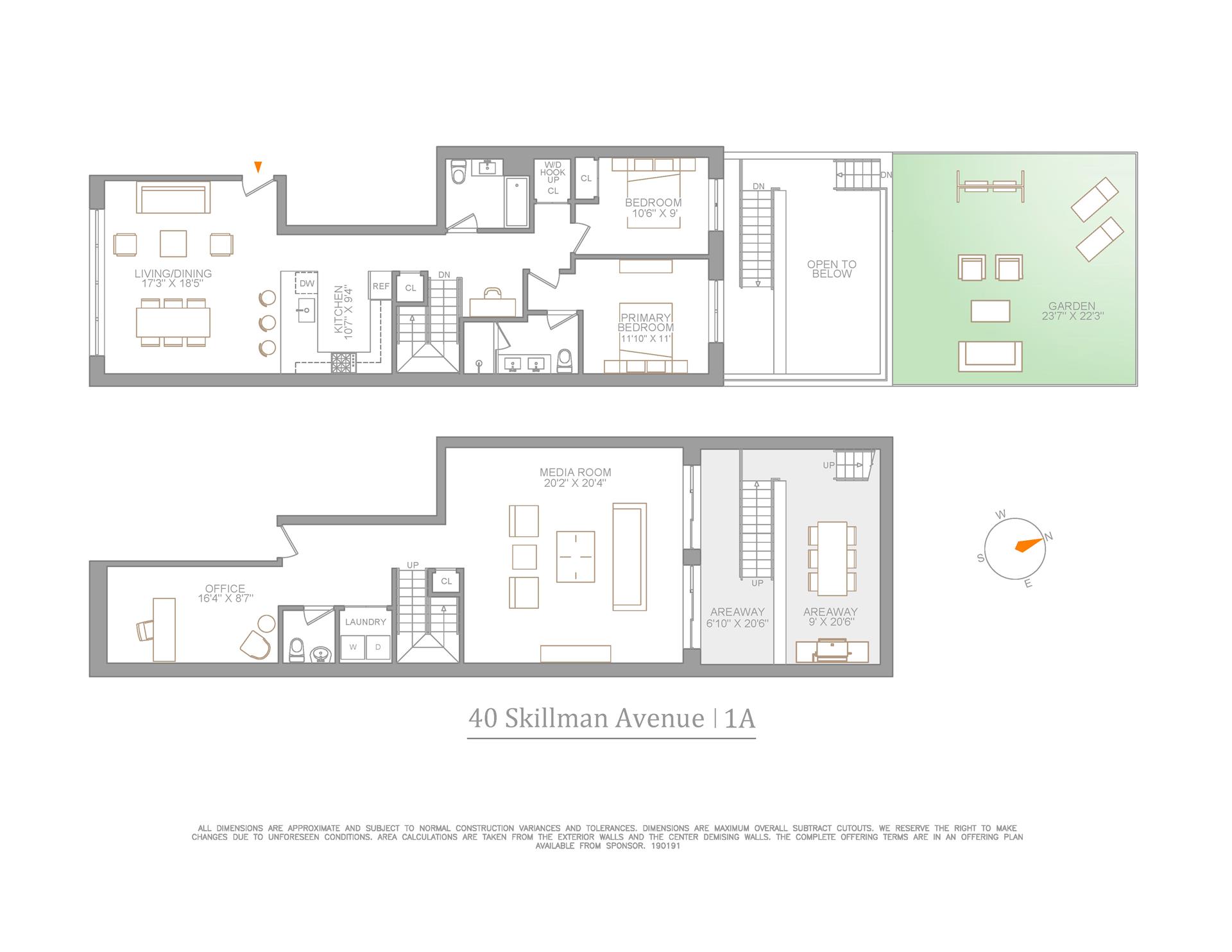 Floorplan for 40 Skillman Avenue, 1A