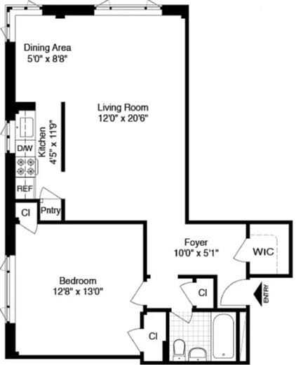 Floorplan for 100 Remsen Street, 8G