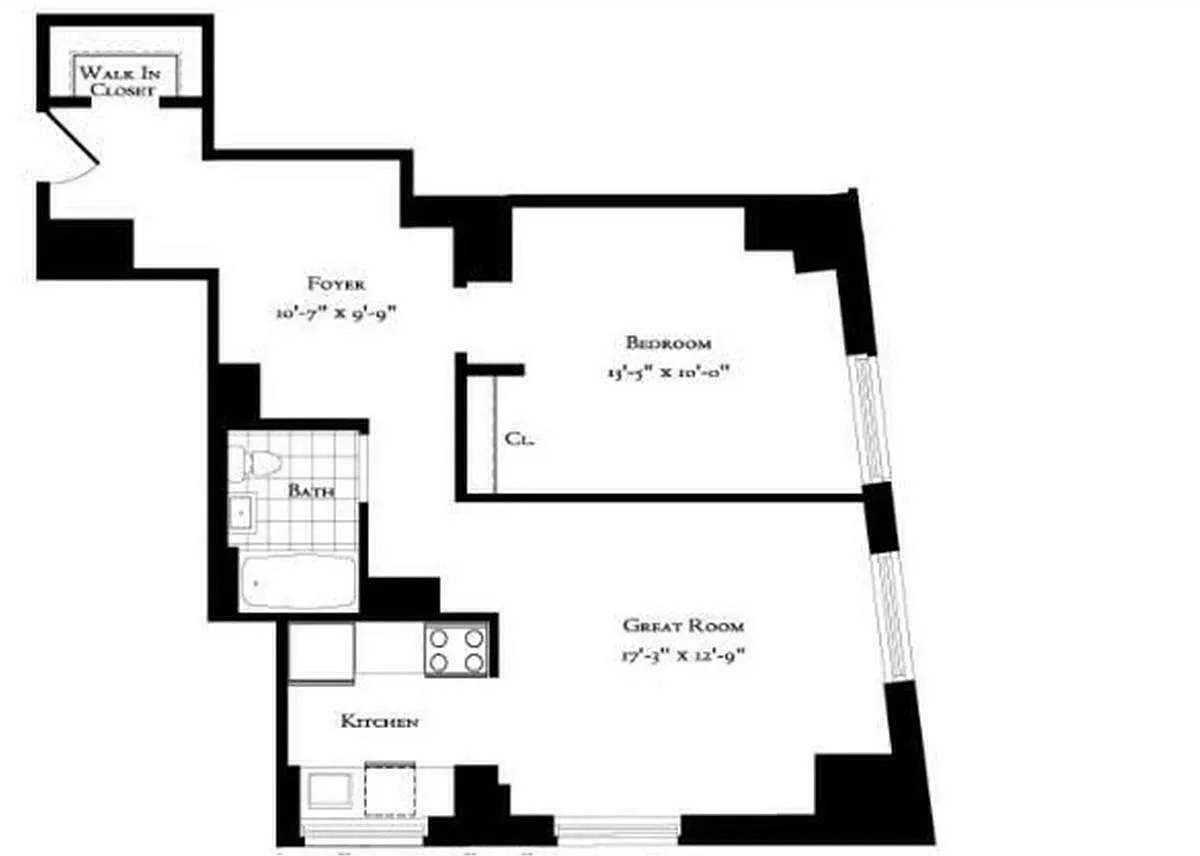 Floorplan for 88 Greenwich Street, 1704