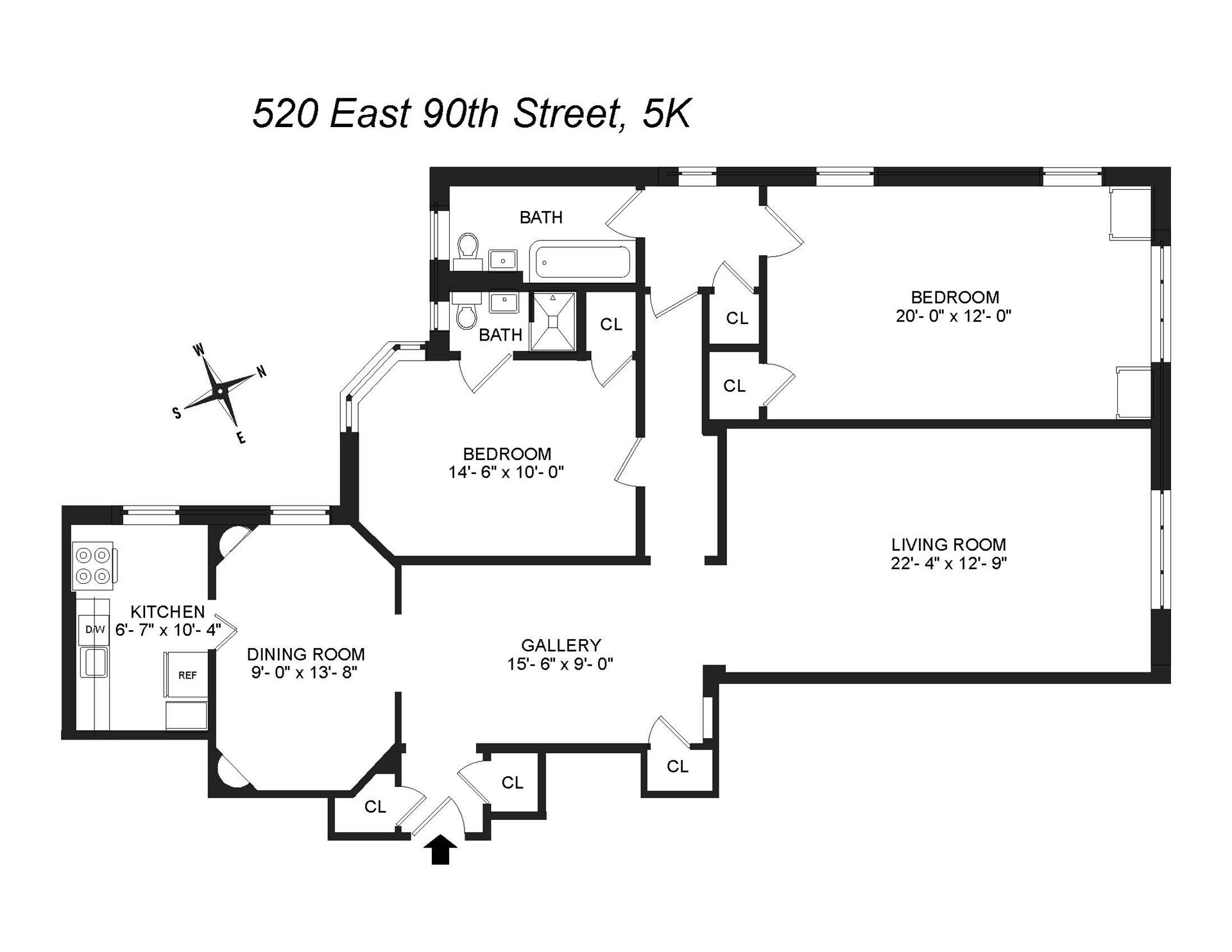 Floorplan for 520 East 90th Street, 5K