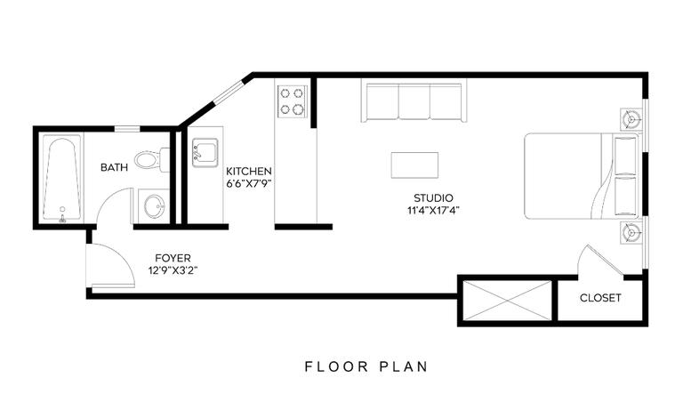 517 West 48th Street 2Rw, Midtown West, Midtown West, NYC - 1 Bathrooms  
2 Rooms - 