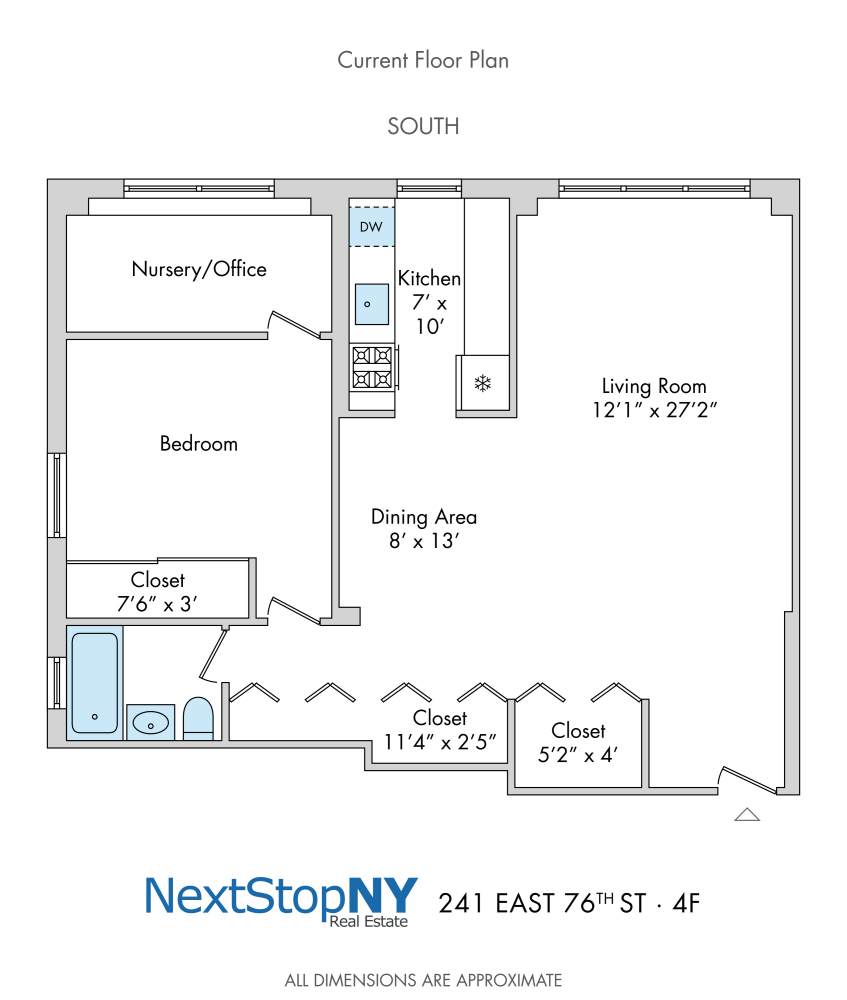 Floorplan for 241 East 76th Street, 4F