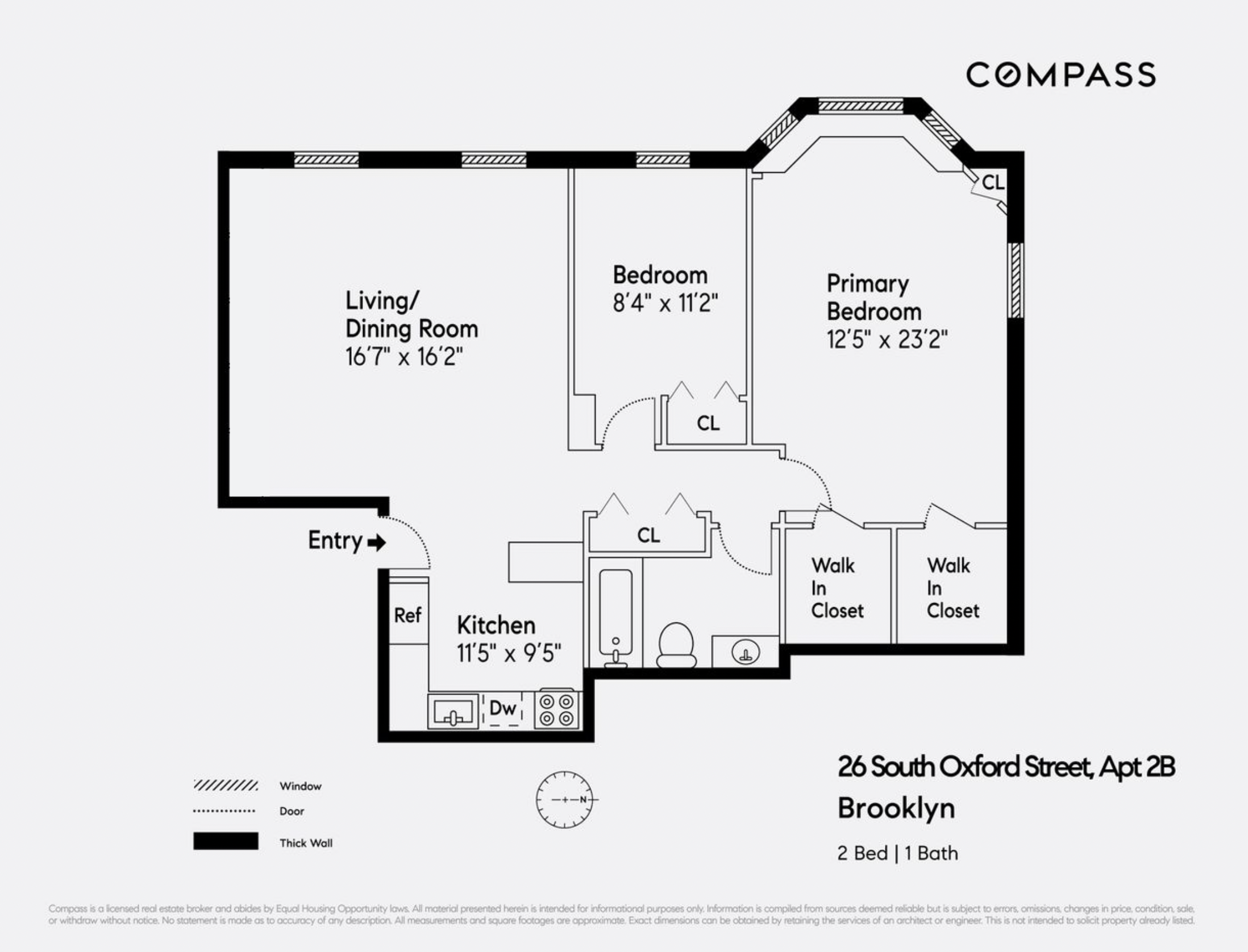 Floorplan for 26 South Oxford Street, 2B