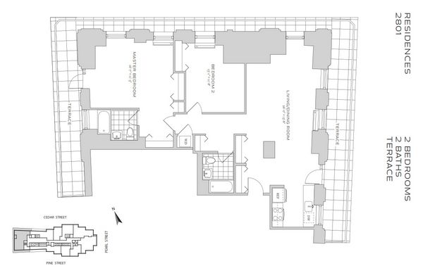 Floorplan for 70 Pine Street, 2801