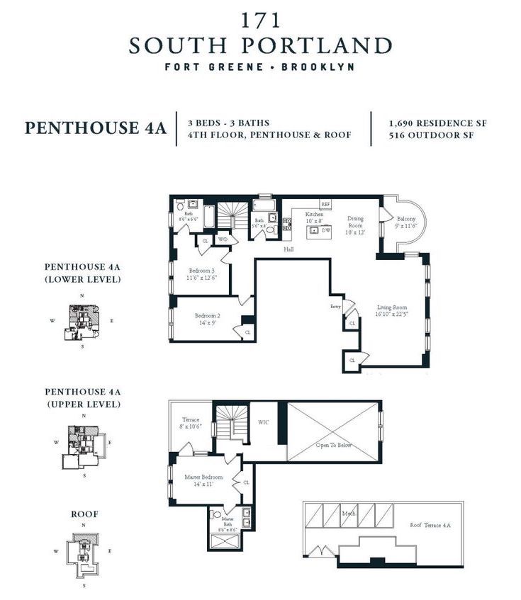 Floorplan for 171 South Portland Avenue, 4A