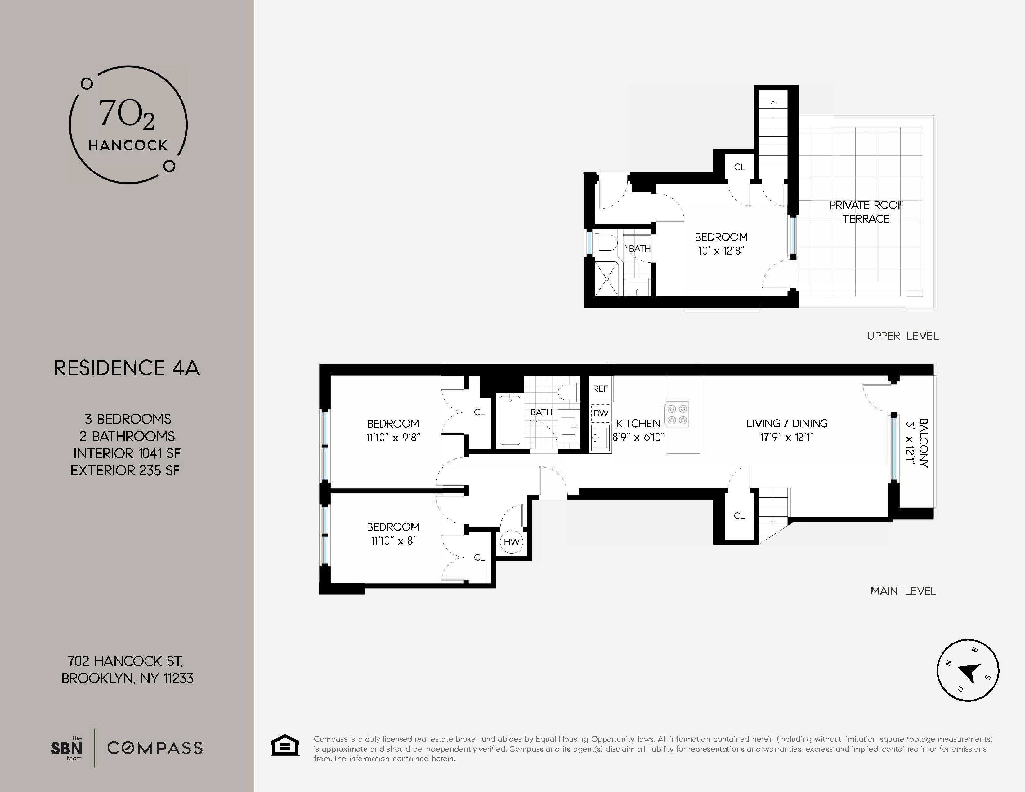 Floorplan for 702 Hancock Street, 4A