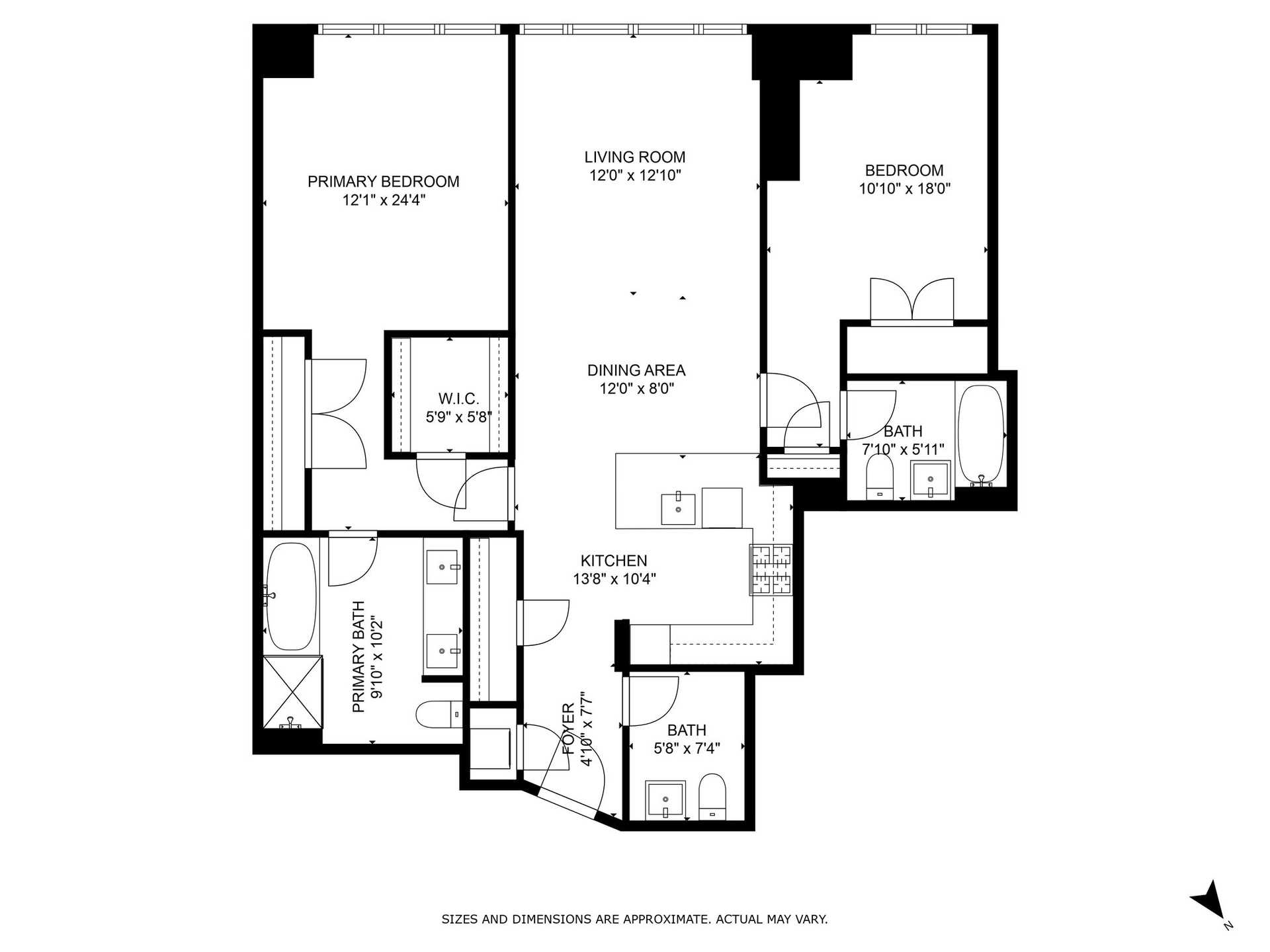 Floorplan for 50 Riverside Boulevard, 15-M