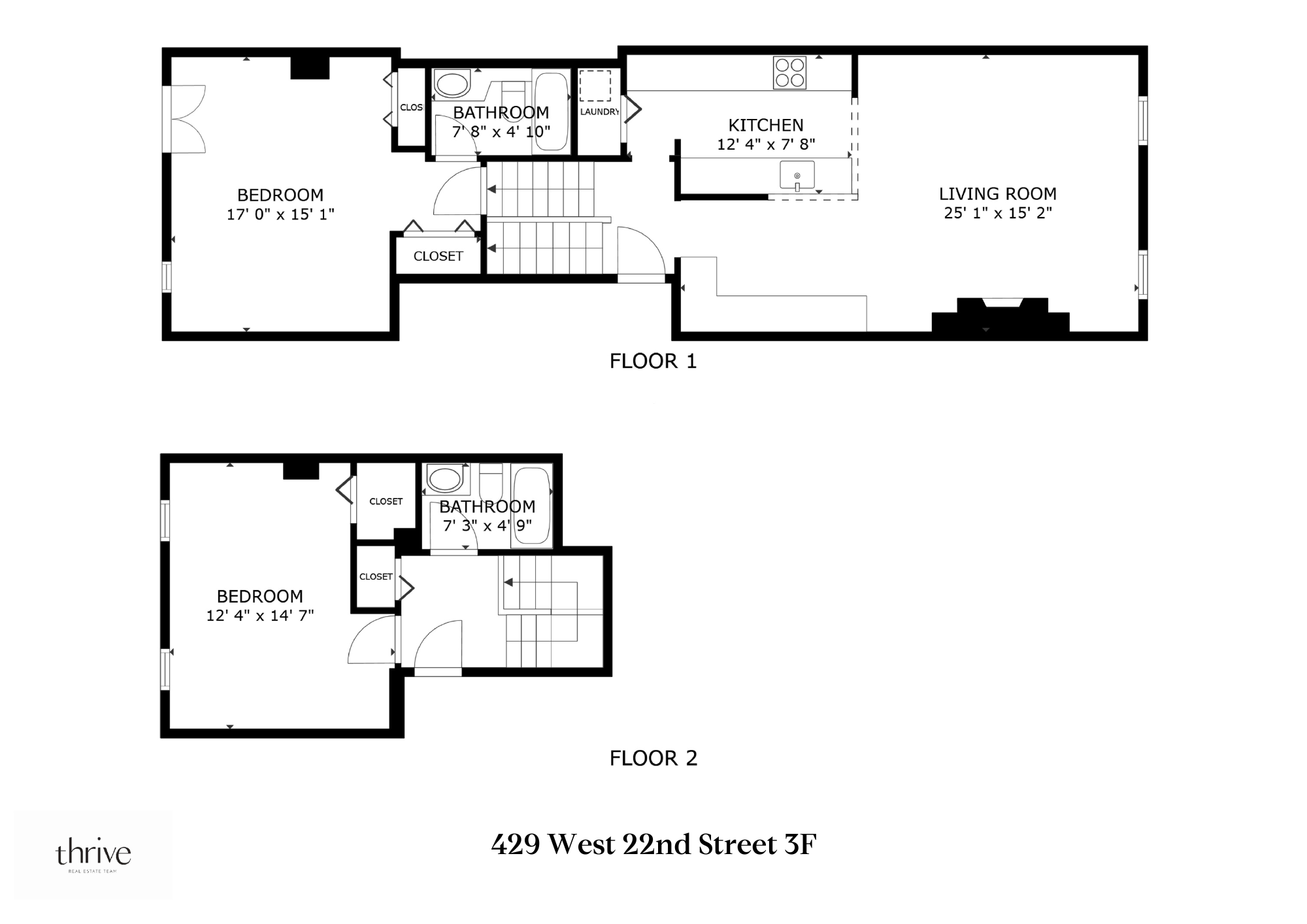 Floorplan for 429 West 22nd Street, 3F