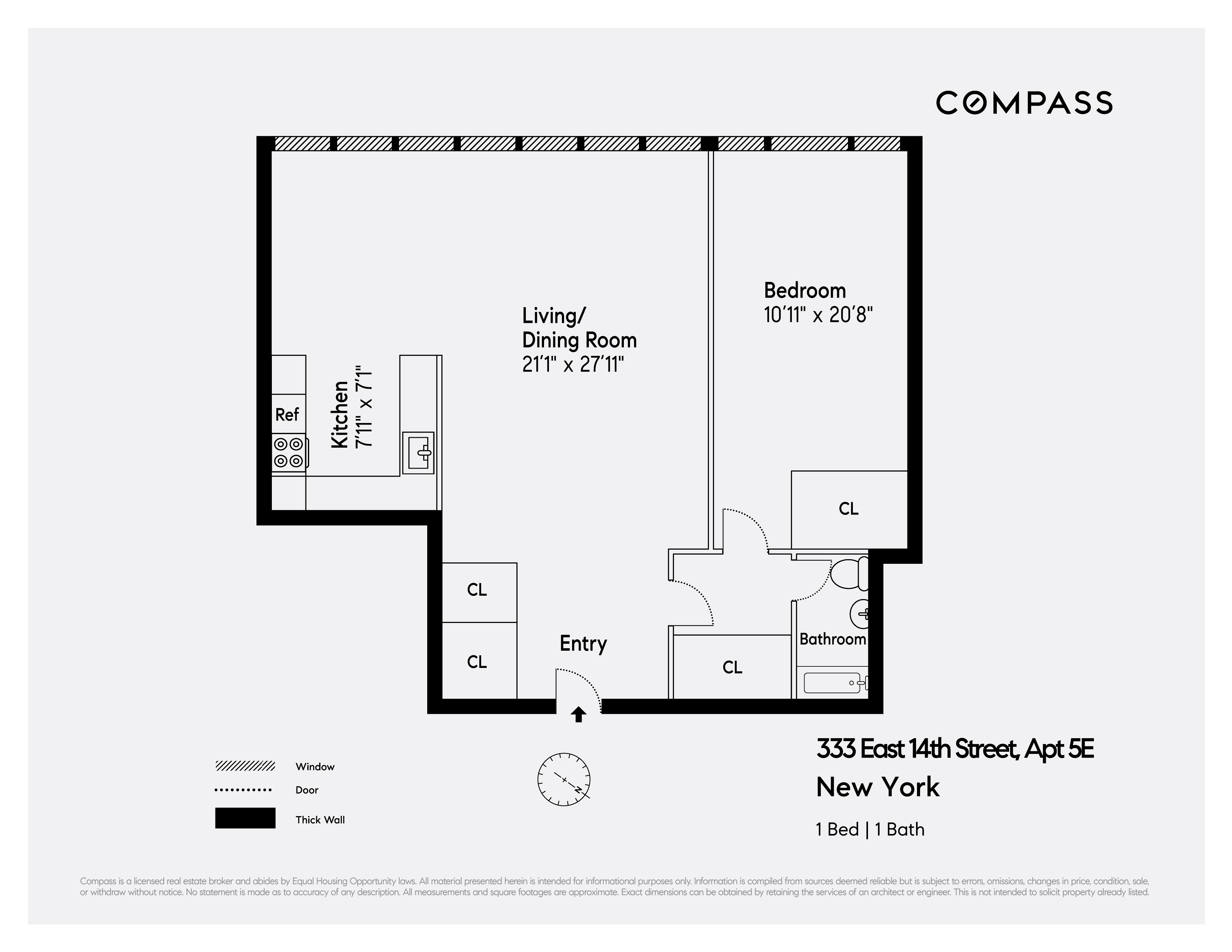 Floorplan for 333 East 14th Street, 5E