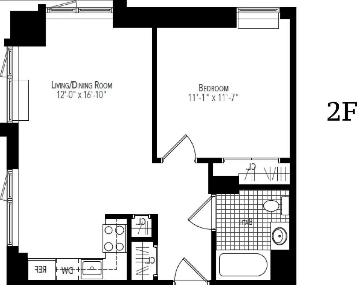 Floorplan for 185 Ave B, 2F