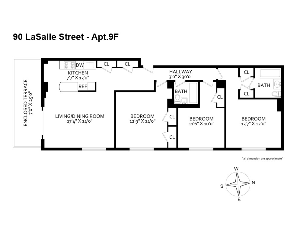 Floorplan for 90 Lasalle Street, 9F