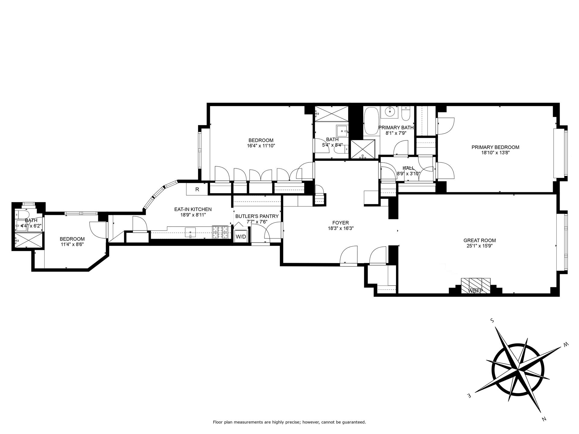 Floorplan for 955 5th Avenue, 2B