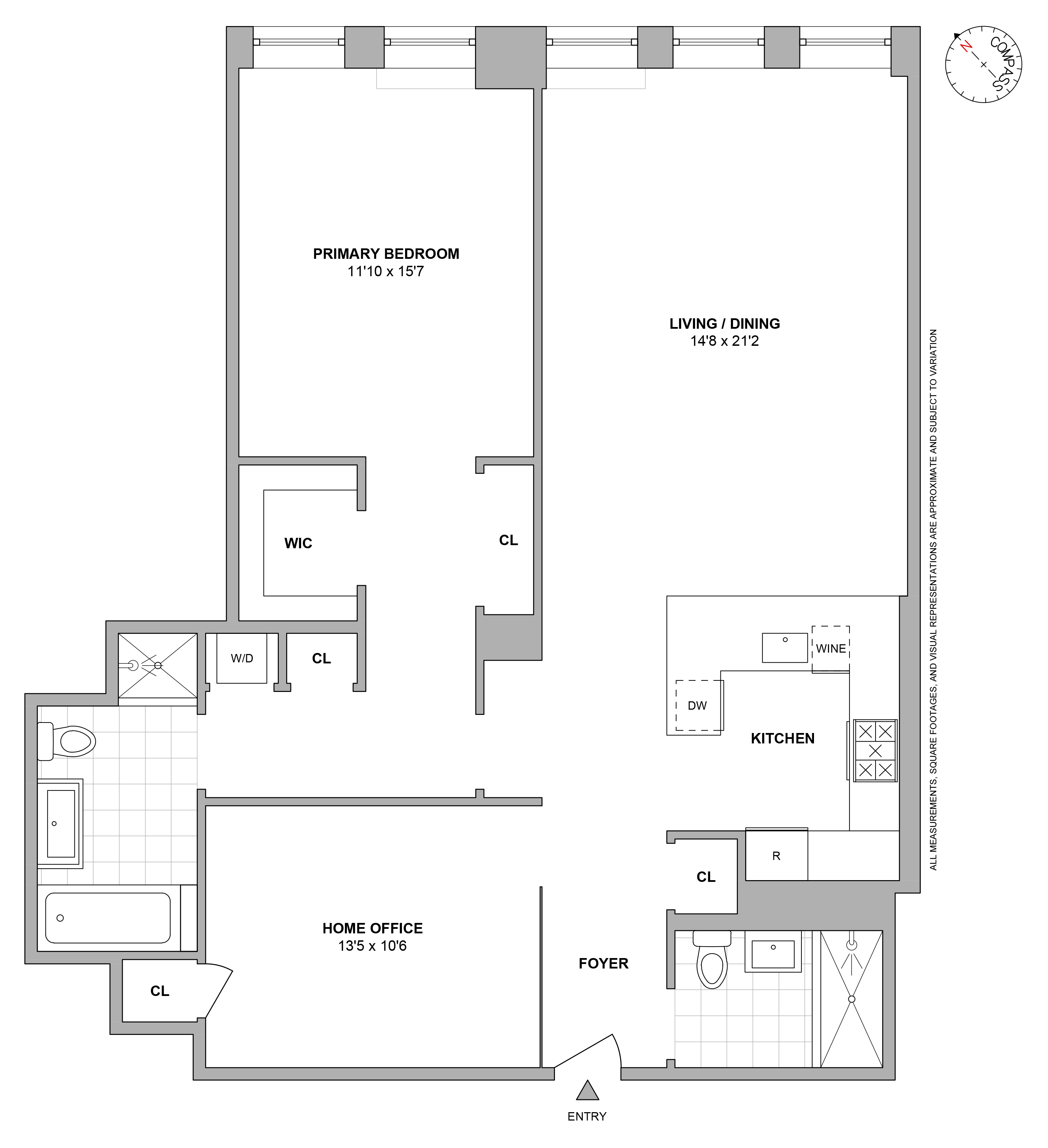 Floorplan for 76 Madison Avenue, 7B