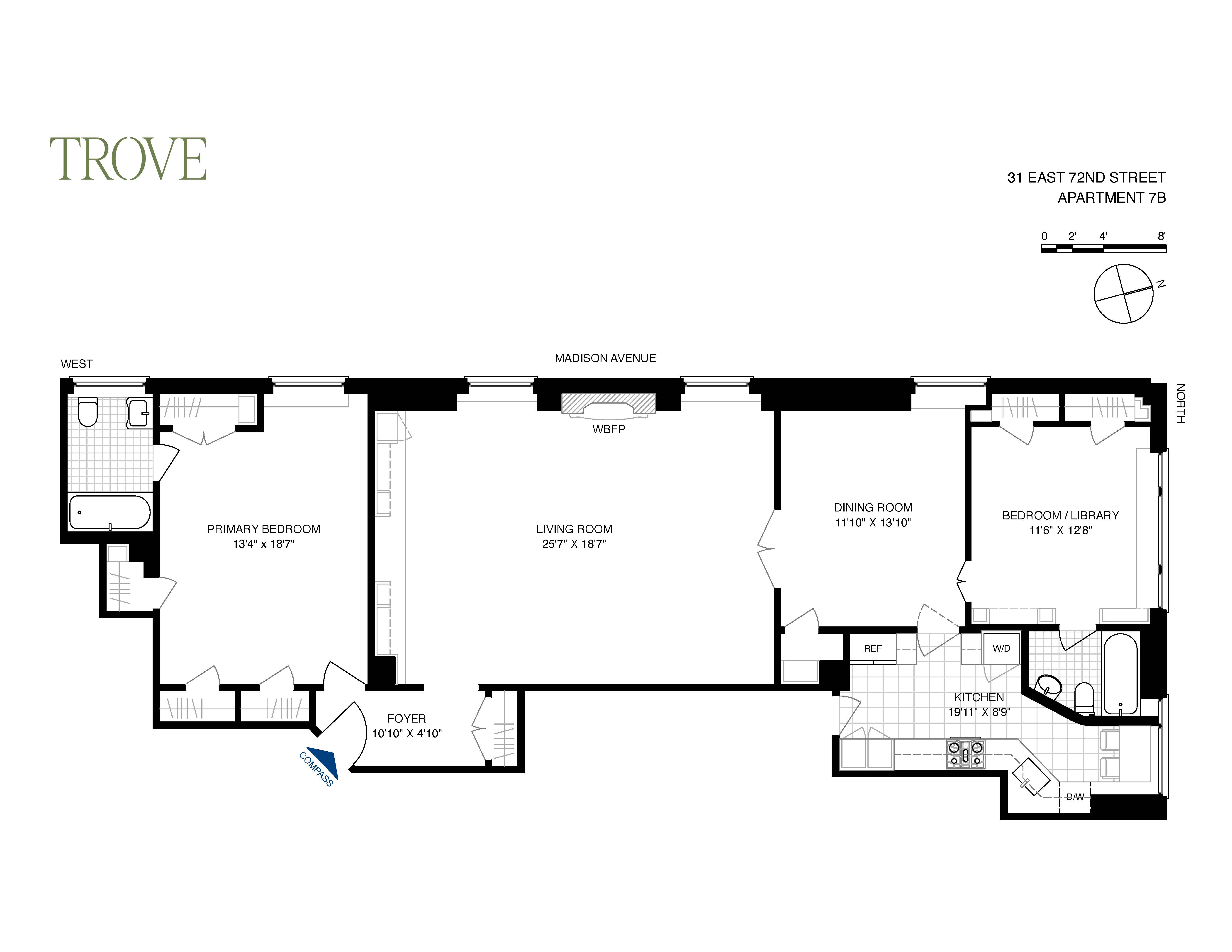 Floorplan for 31 East 72nd Street, 7B