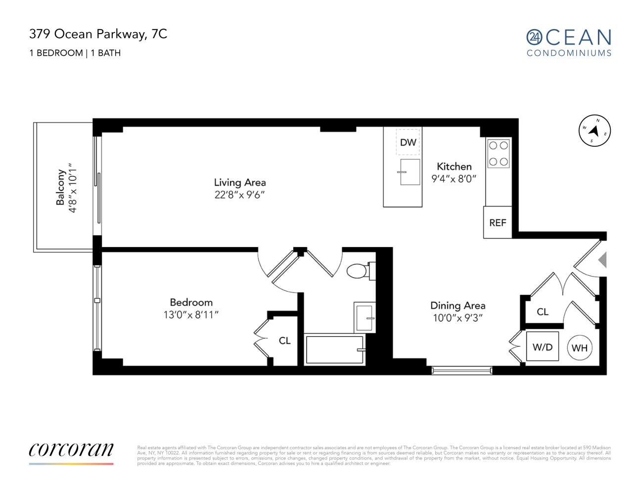 Floorplan for 379 Ocean Parkway, 7C