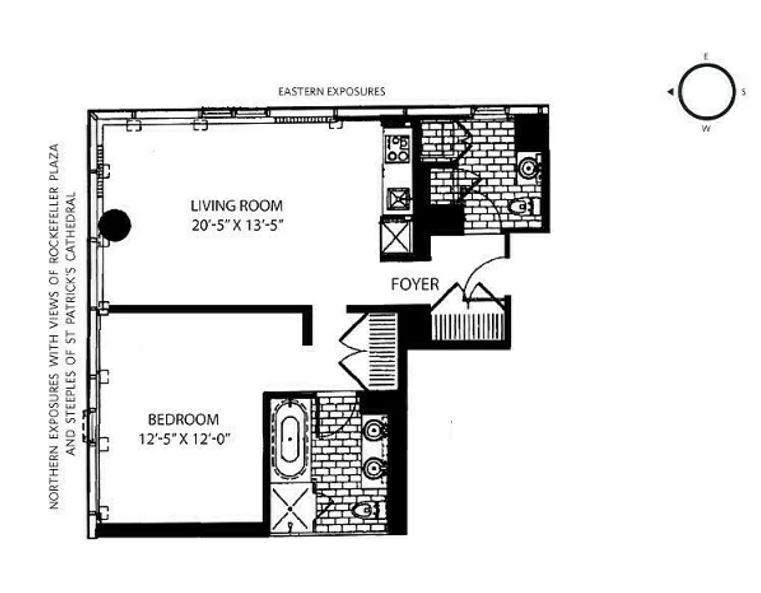 Floorplan for 18 West 48th Street, 11B