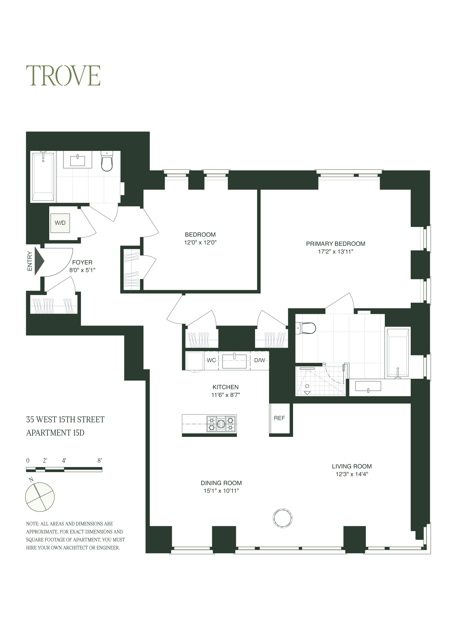 Floorplan for 35 West 15th Street, 15D