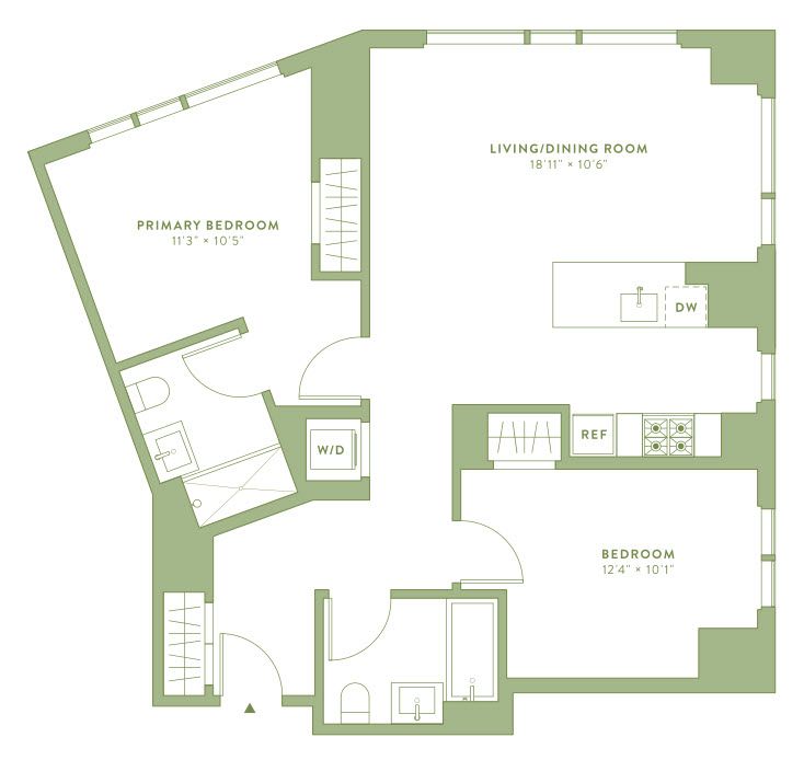 Floorplan for 196 Willoughby Street, 12-R