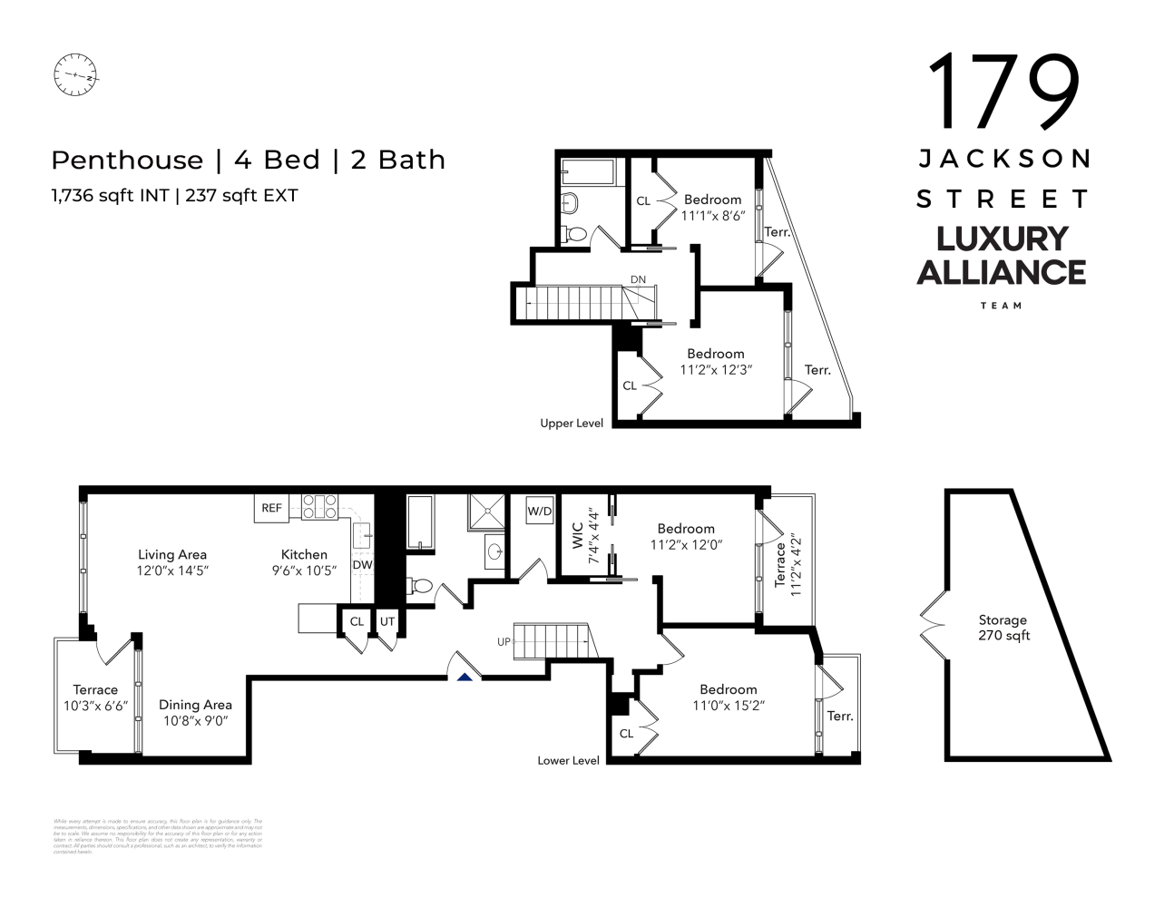 Floorplan for 179 Jackson Street, PH