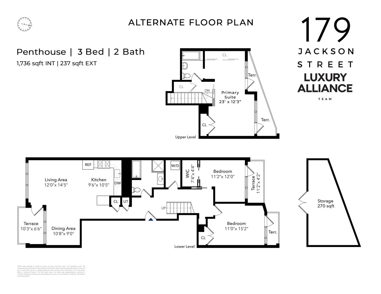 Floorplan for 179 Jackson Street, PH