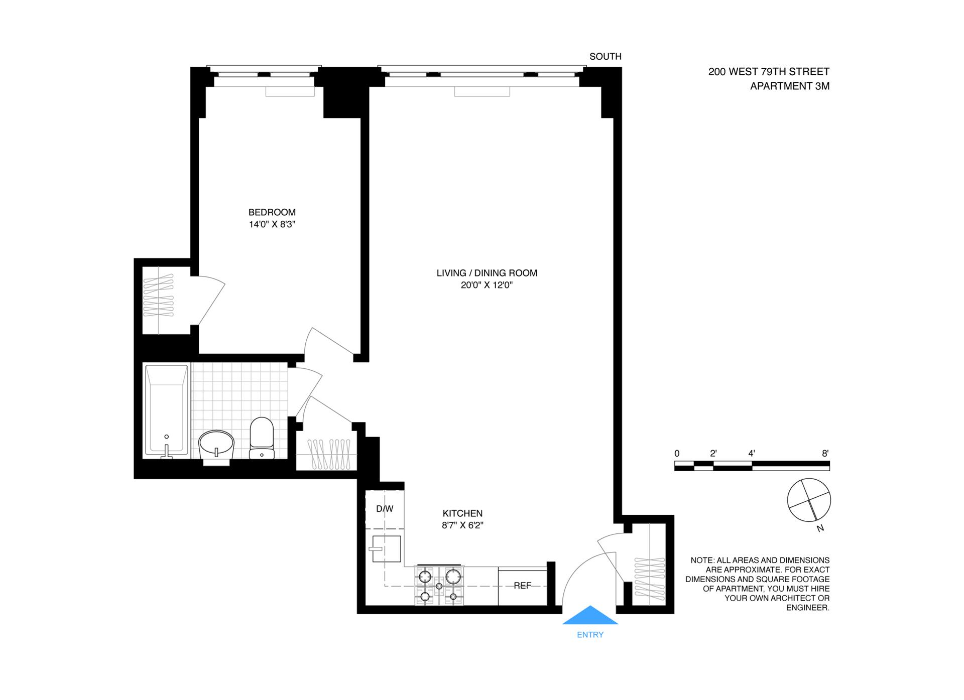 Floorplan for 200 West 79th Street, 3M