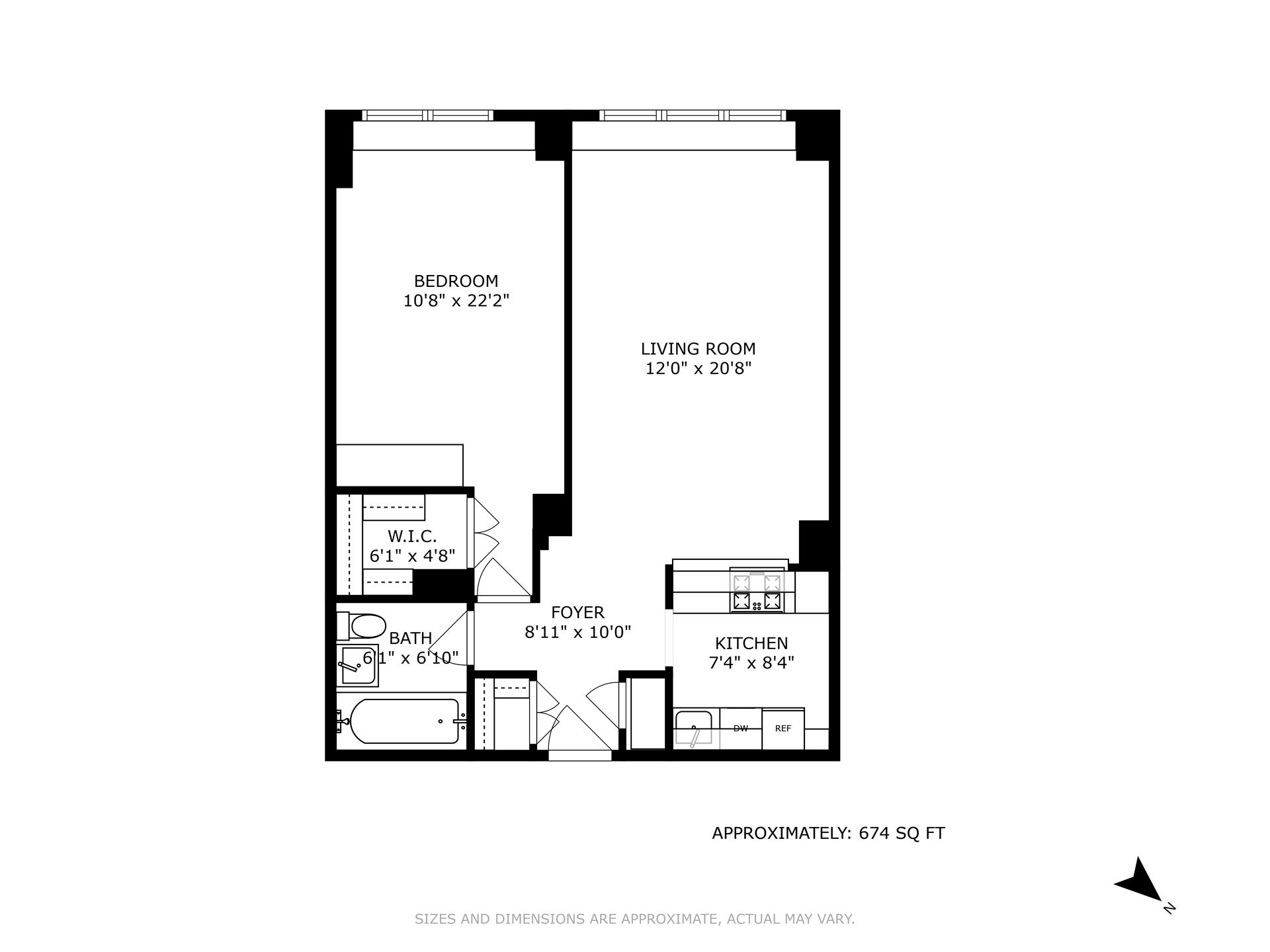 Floorplan for 330 3rd Avenue, 3H