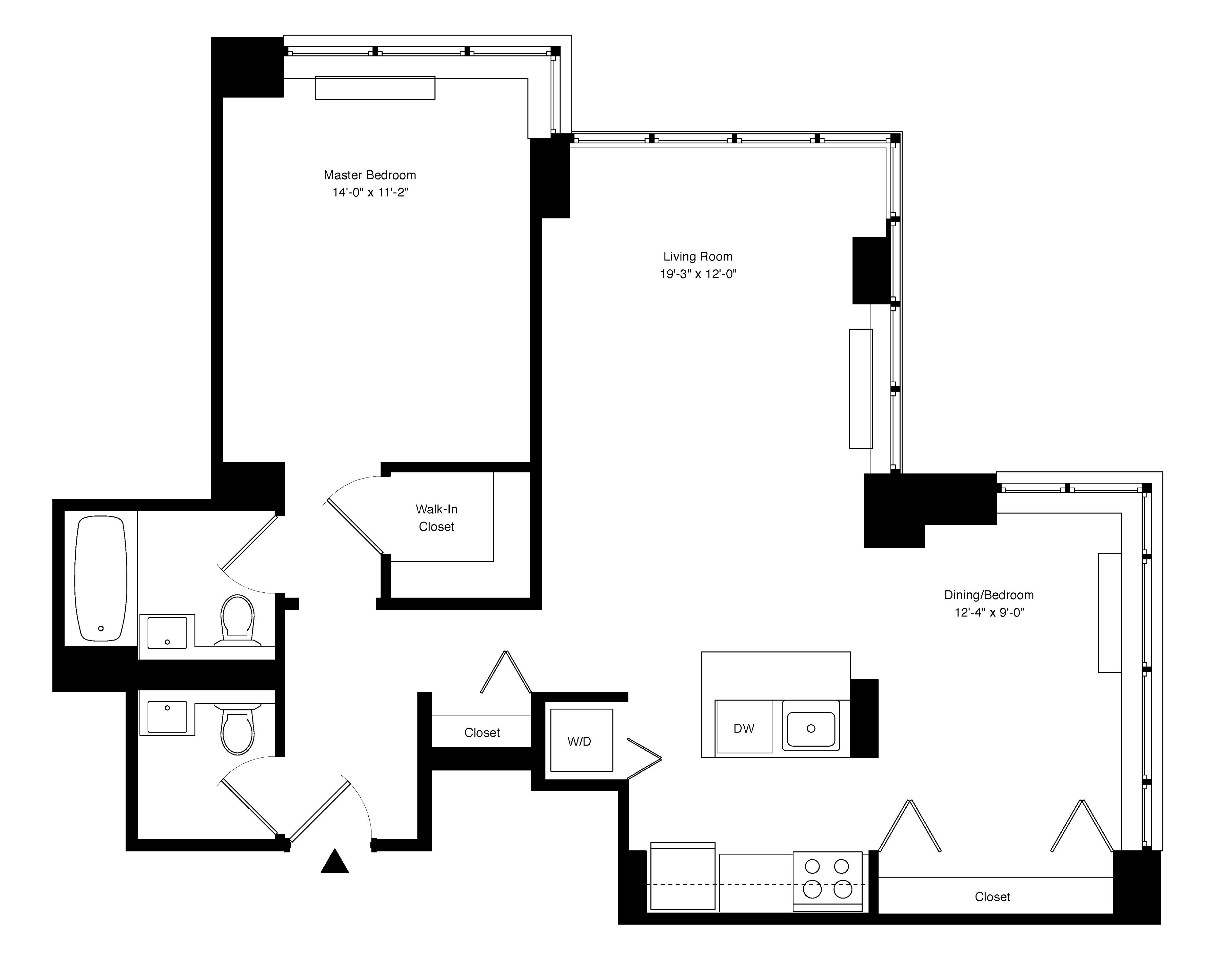 Floorplan for 55 West 25th Street, 30-J