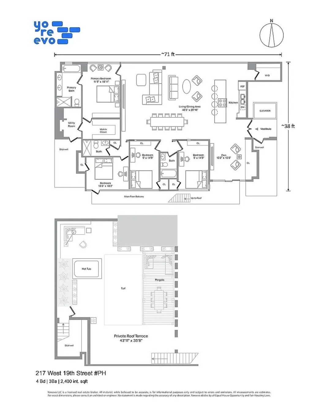 Floorplan for 217 West 19th Street, 11