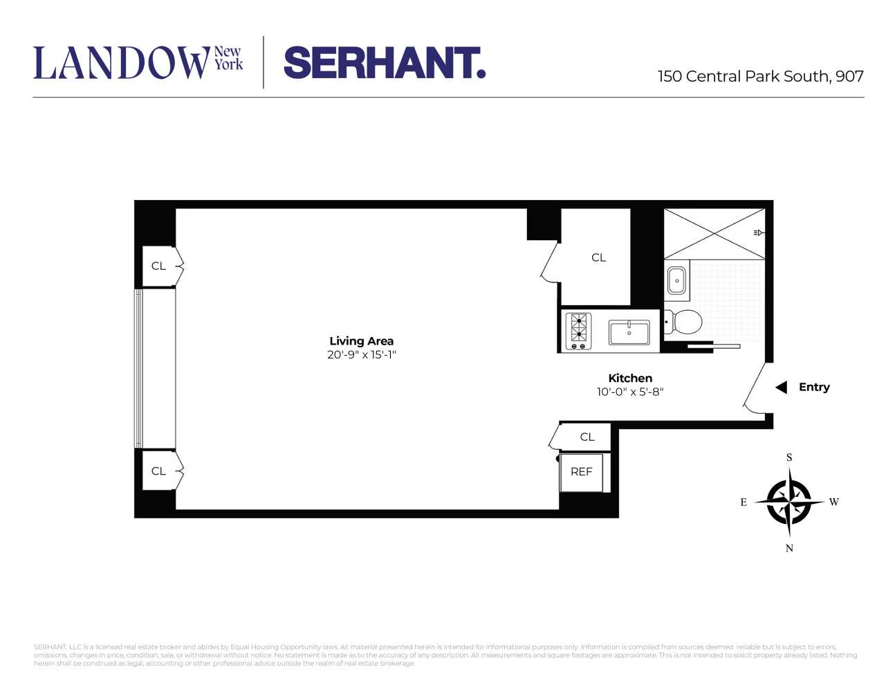 Floorplan for 150 Central Park, 907