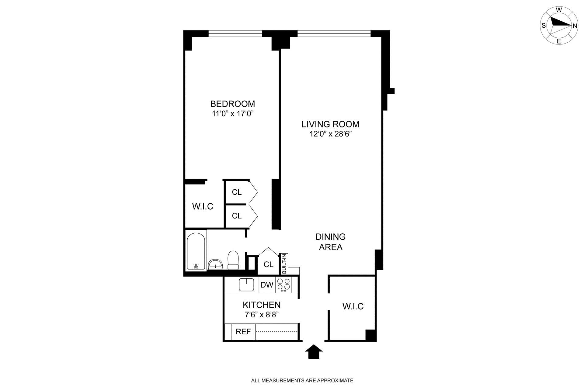 Floorplan for 165 West 66th Street, 14G