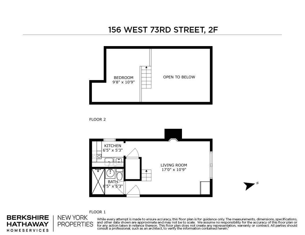 Floorplan for 156 West 73rd Street, 2F