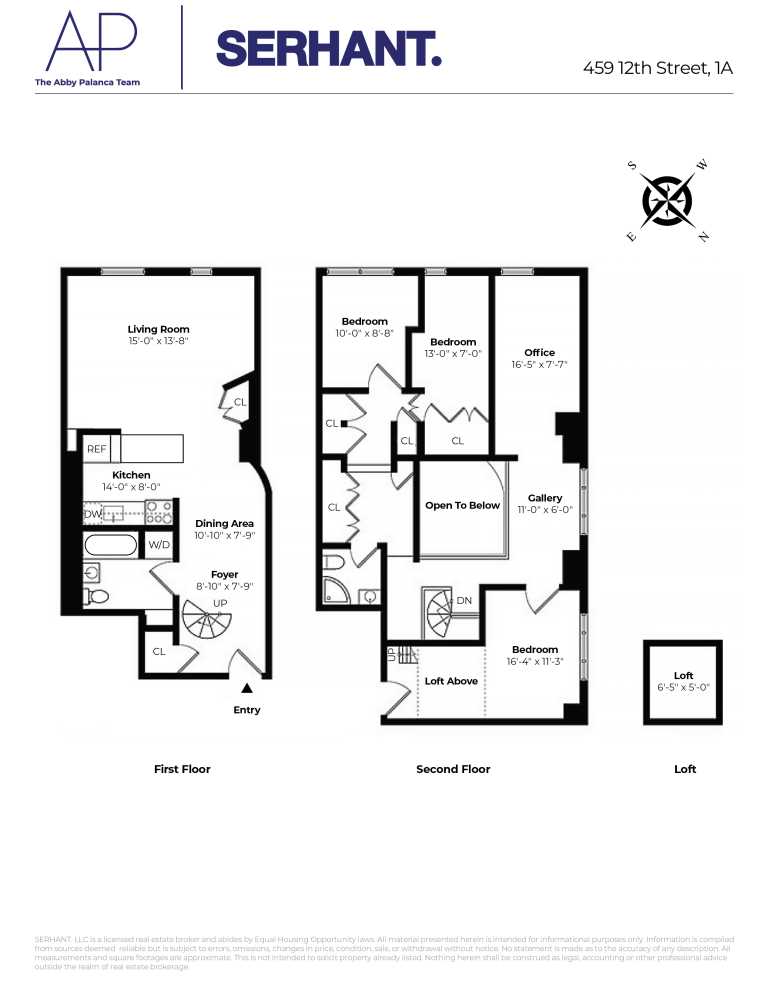 Floorplan for 459 12th Street, 1A