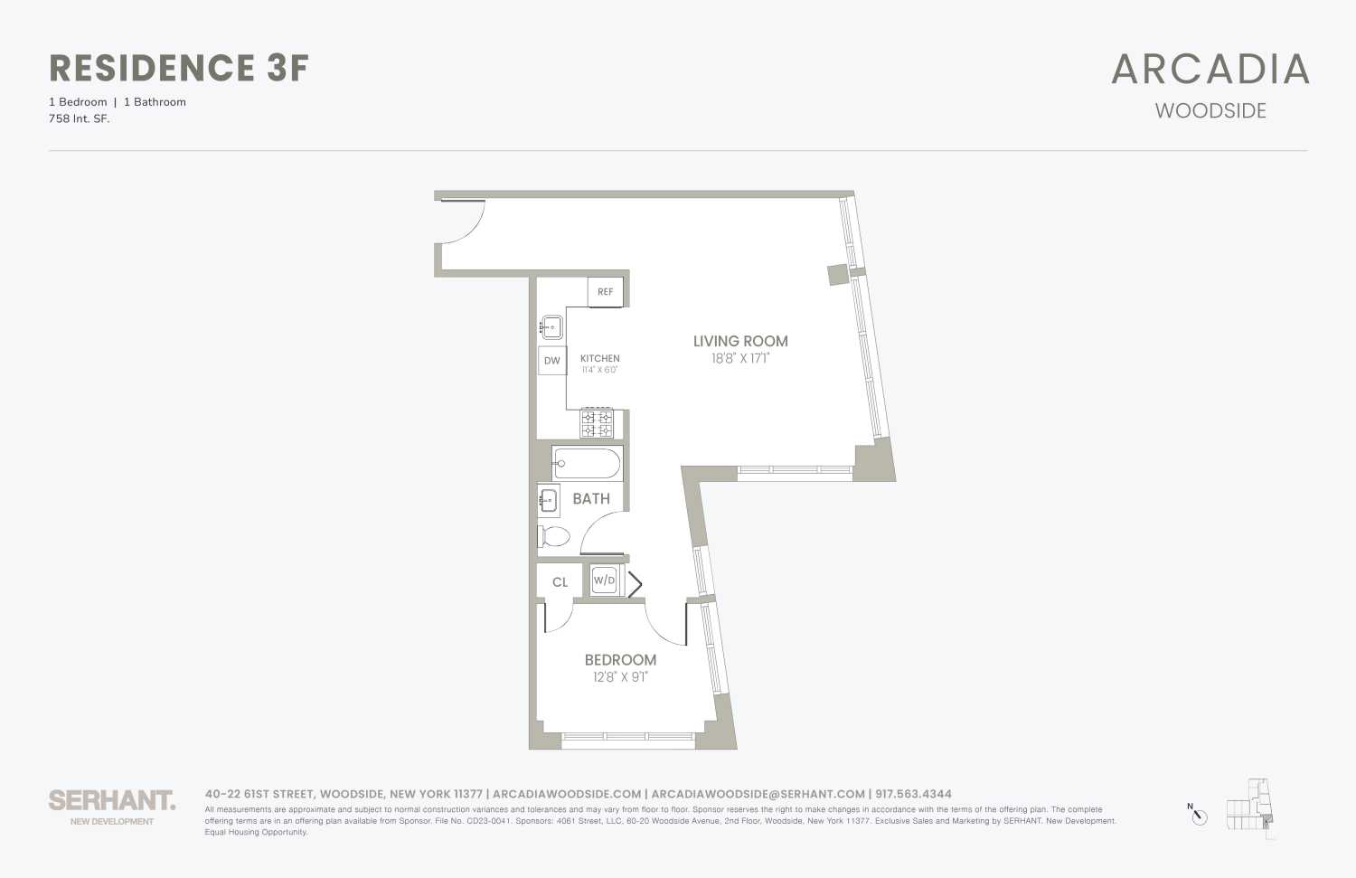 Floorplan for 40-22 61st Street, 3F