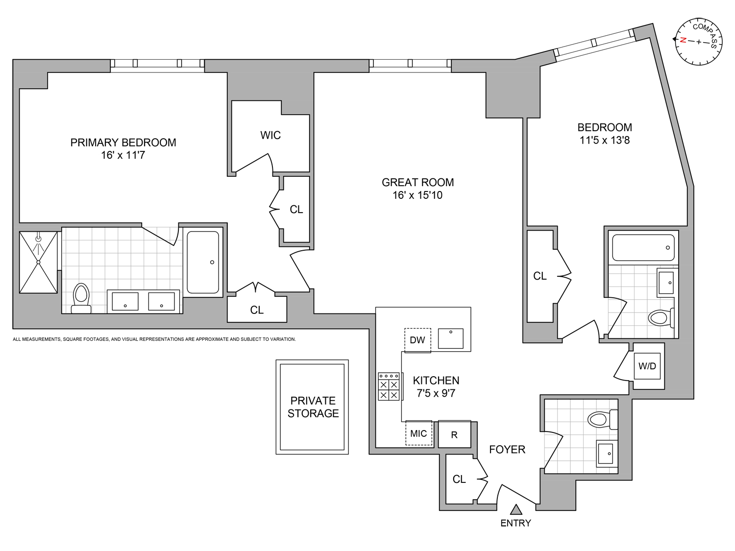 Floorplan for 50 Riverside Boulevard, 19F