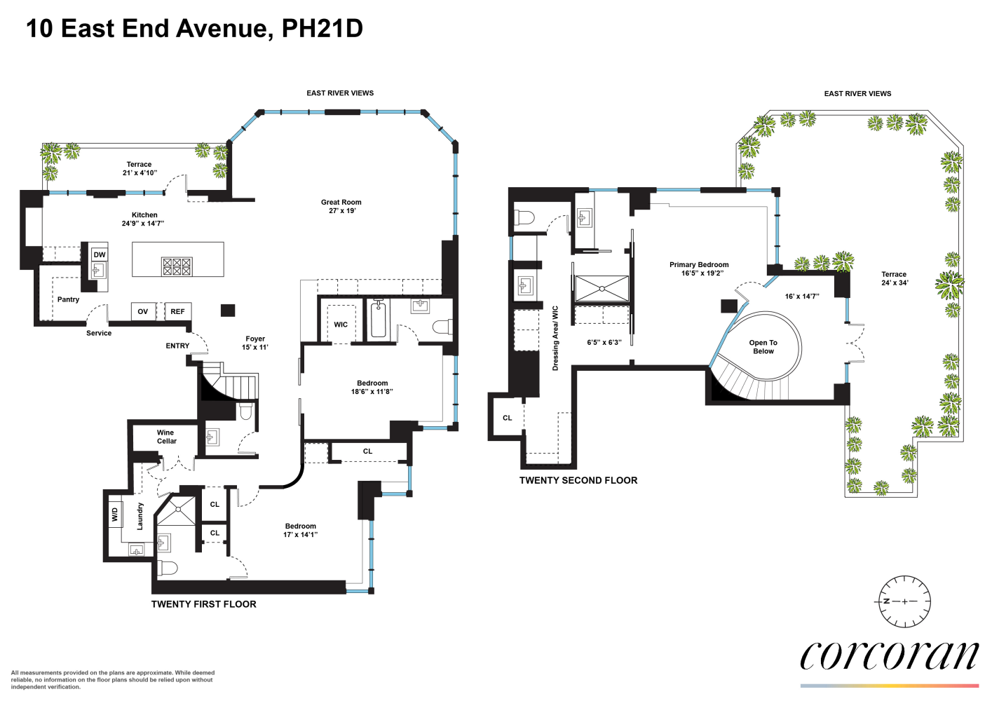 Floorplan for 10 East End Avenue, PH21D