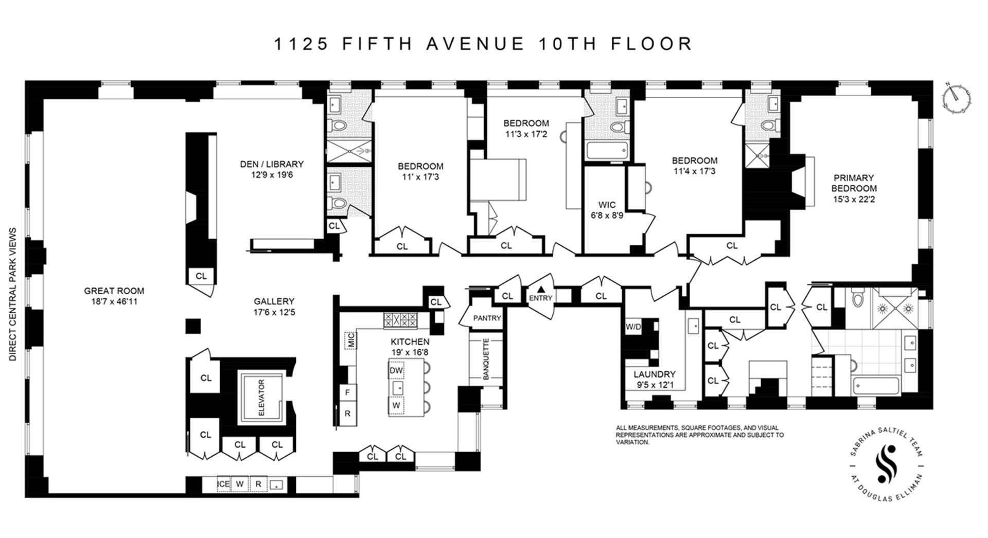 Floorplan for 1125 5th Avenue, 10