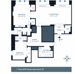 Floorplan for 1 West 67th Street, 2E