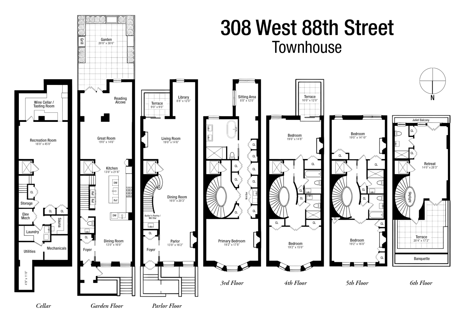 Floorplan for 308 West 88th Street