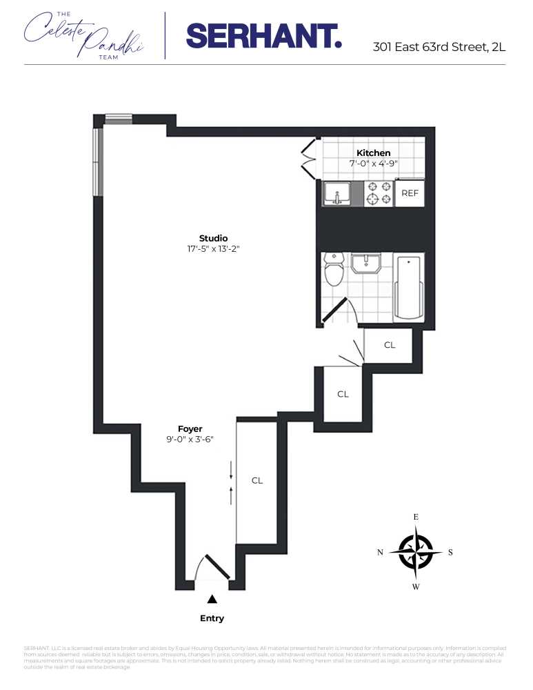 Floorplan for 301 East 63rd Street, 2L