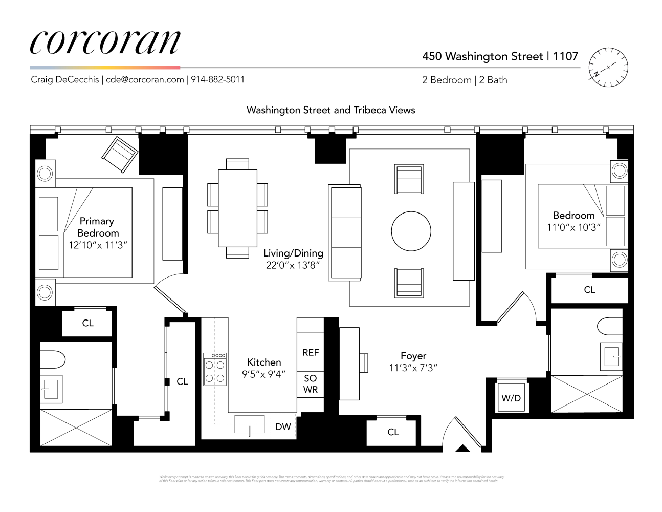 Floorplan for 450 Washington Street, 1107