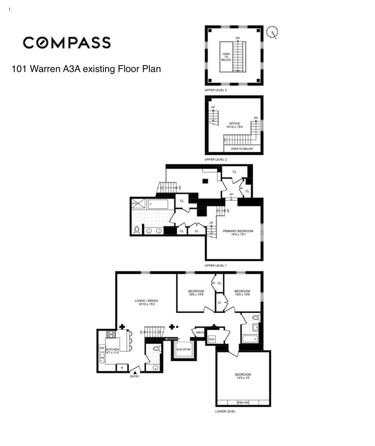 Floorplan for 101 Warren Street, A3A