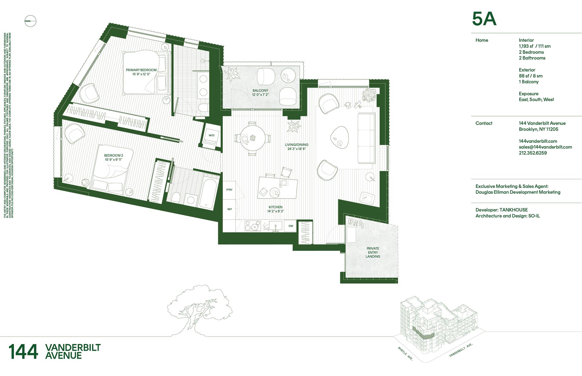 Floorplan for 144 Vanderbilt Avenue, 5A