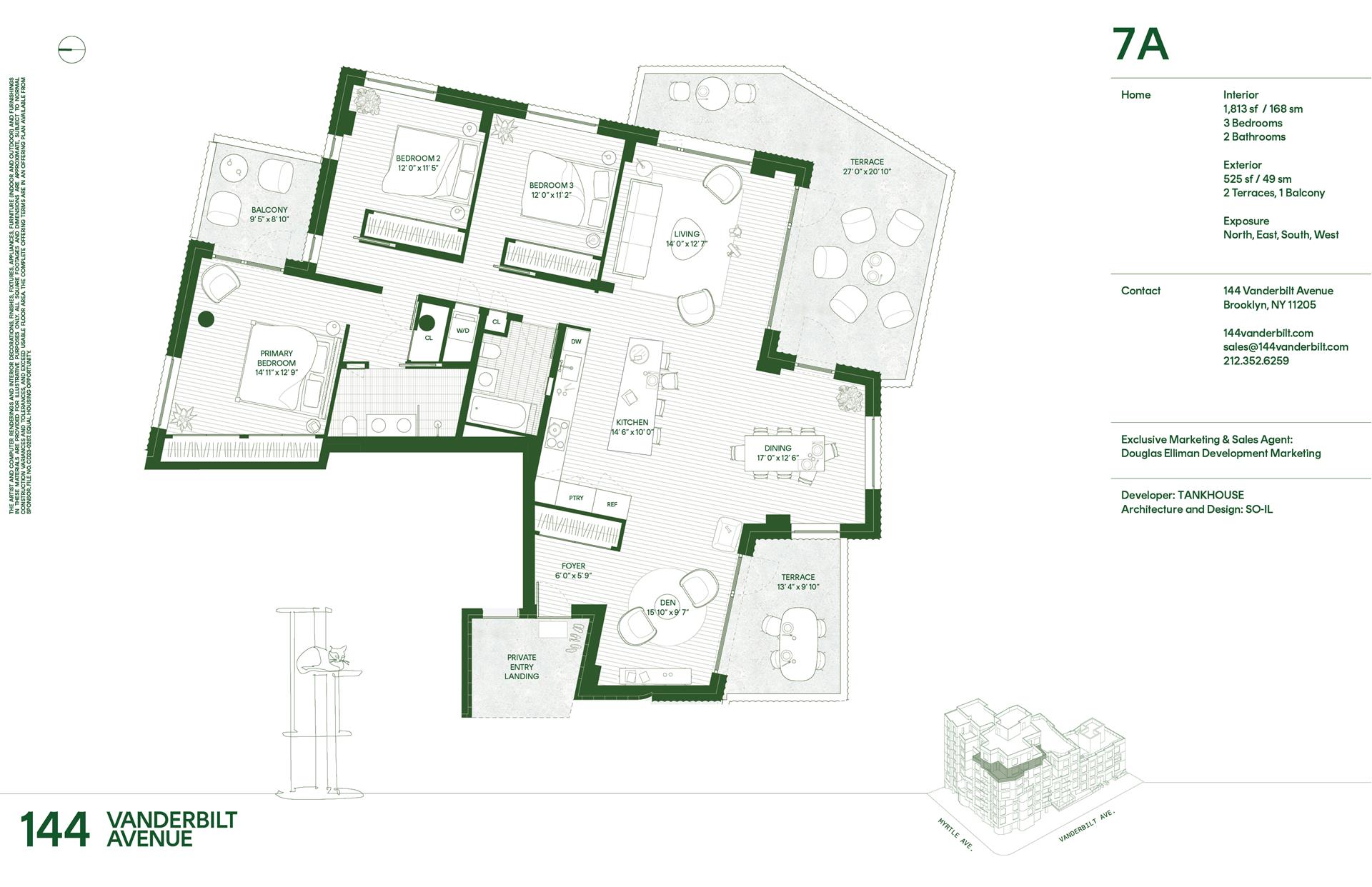 Floorplan for 144 Vanderbilt Avenue, 7A