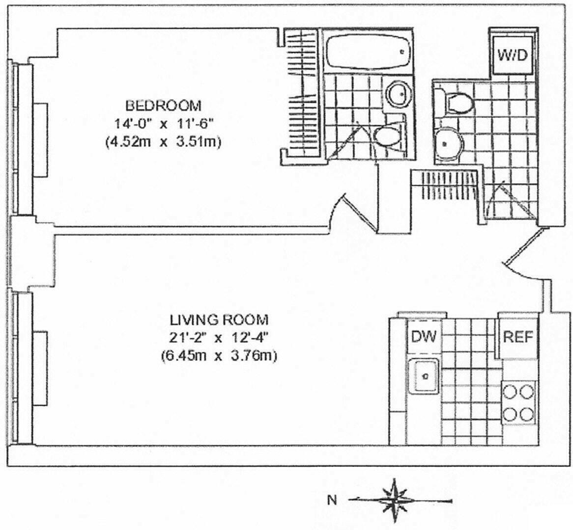 Floorplan for 200 Riverside Boulevard, 18B