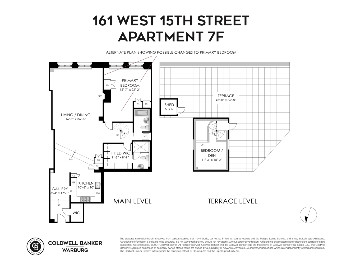 Floorplan for 161 West 15th Street, PH7F