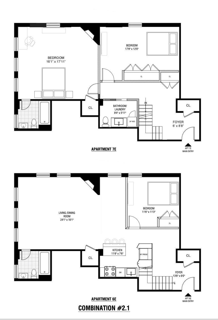 Floorplan for 284 5th Avenue, 6/7E